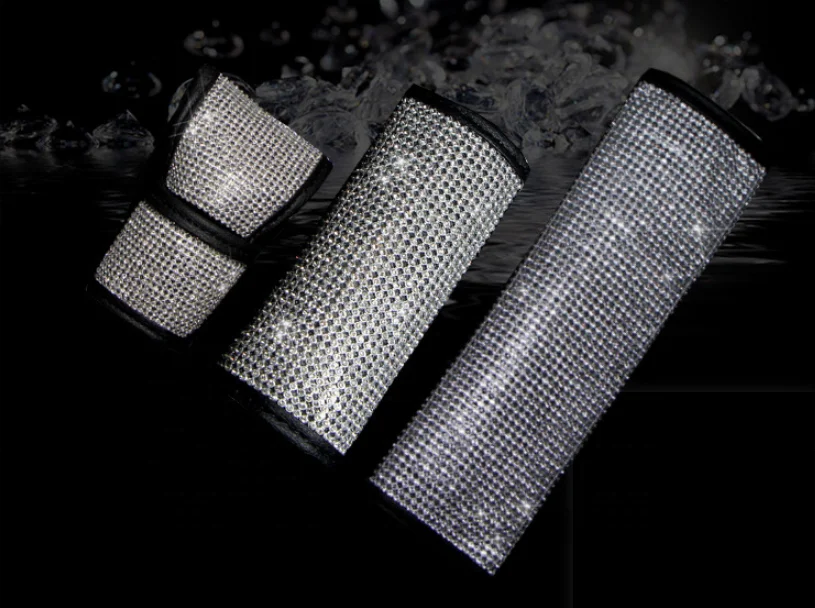 
wholesale bling bling Auto car Universal Safety Belt Shoulder Sleeve Hand Brake Sleeve auto spare parts car 