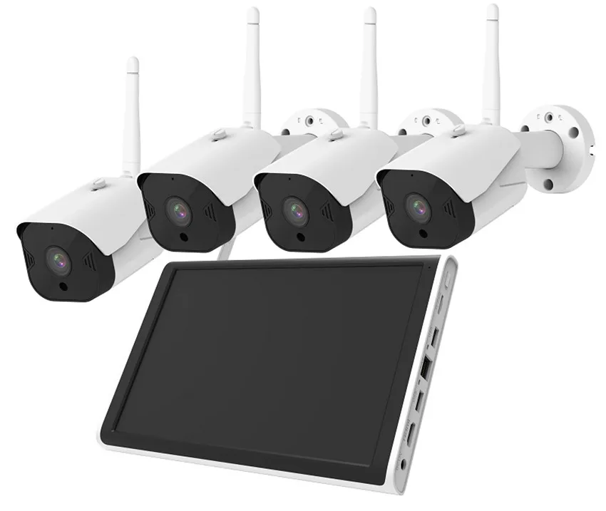 8CH 8 шт. 2mp камера с 10 1 дюймов TFT экран NVR Камера комплект видеонаблюдения DVR VGA USB сетевой все в одном 8ch PoE