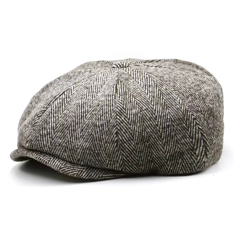 New Wholesale Classic Men High Quality Luxury Beret Outdoor Hat Flat Ivy Cap