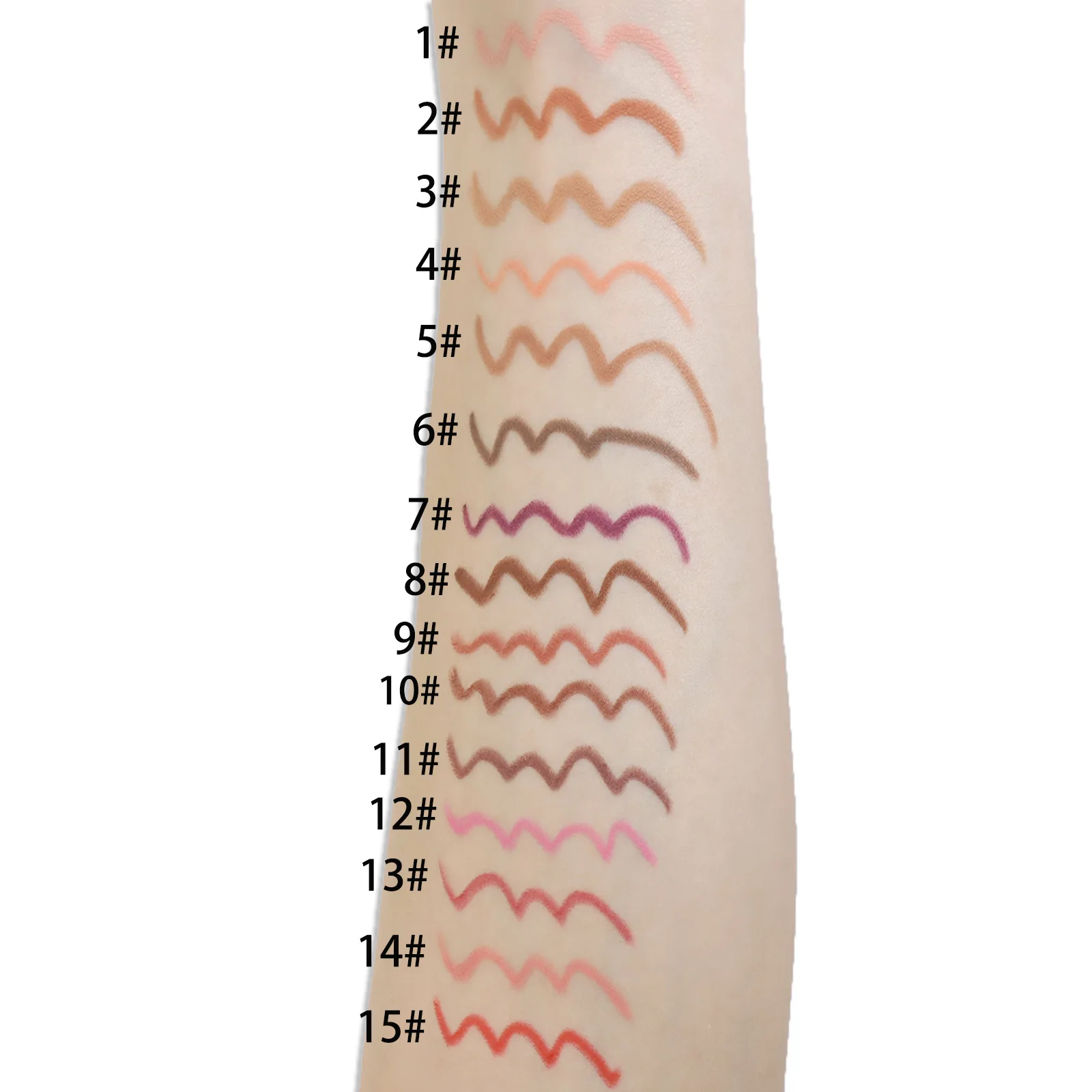 Best Quality 15 Colors Lip Liner Low MOQ Without logo Wholesales Waterproof Lip Liner