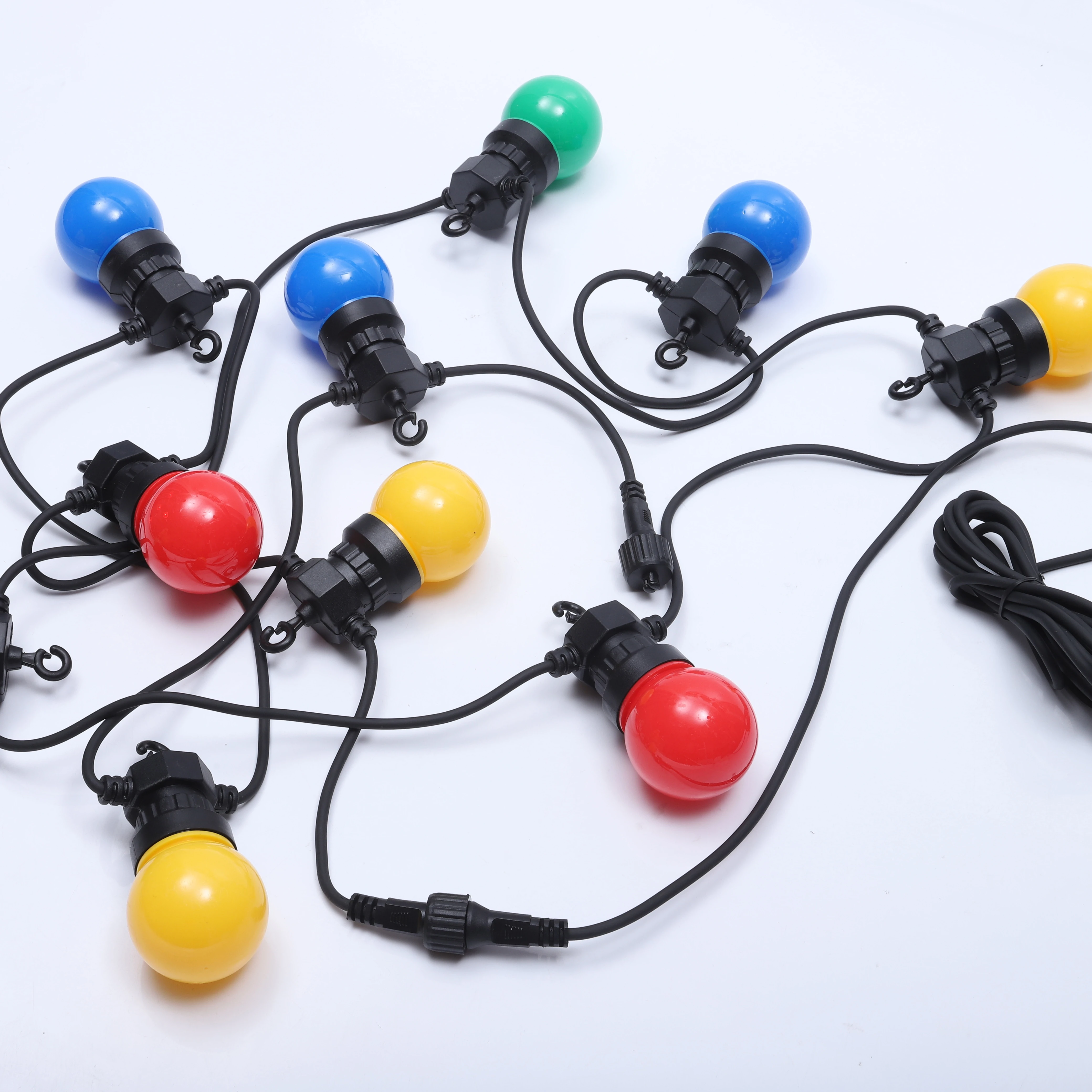 84 Вт G50 Лампы Разноцветные гирлянда глобусы Фея огни строки 14,5 м Открытый Гирлянда Свет ремня IP44