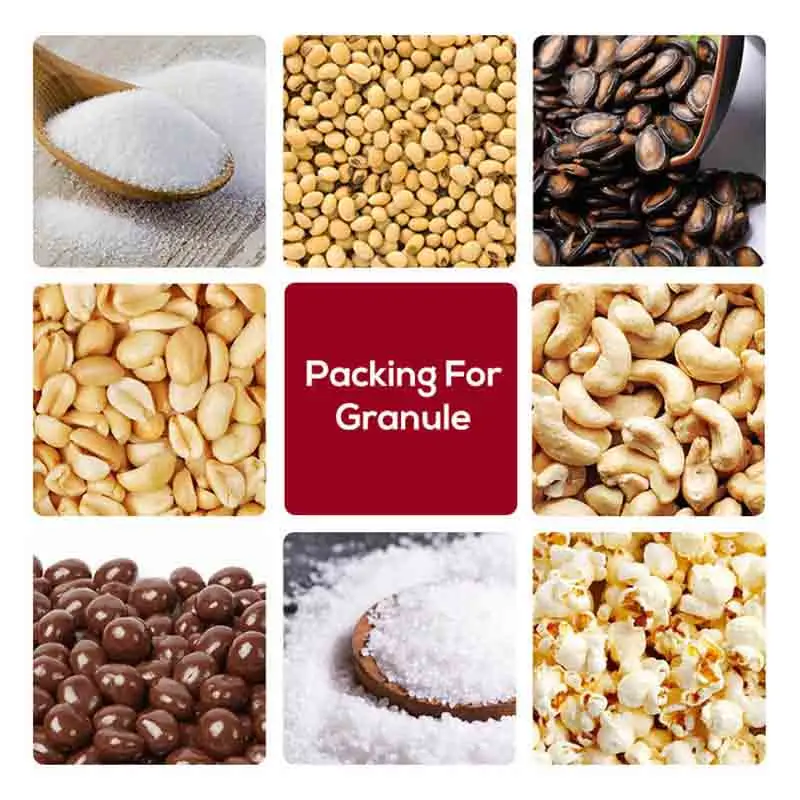 Automatic snack popcorn cashew nuts seeds beans peanut small grain packing machine