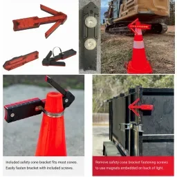 Car Warning Emergency Strobe Arrow Magnetic Traffic Guide Roadside Traffic LED Signal Flashing Light LED Emergency Traffic Light