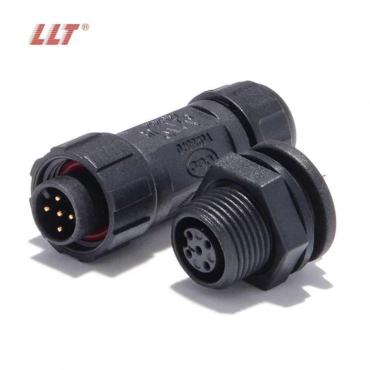 LLT factory 2 3 4 5 6 78 Pin small IP67 waterproof M12 female panel mount connector