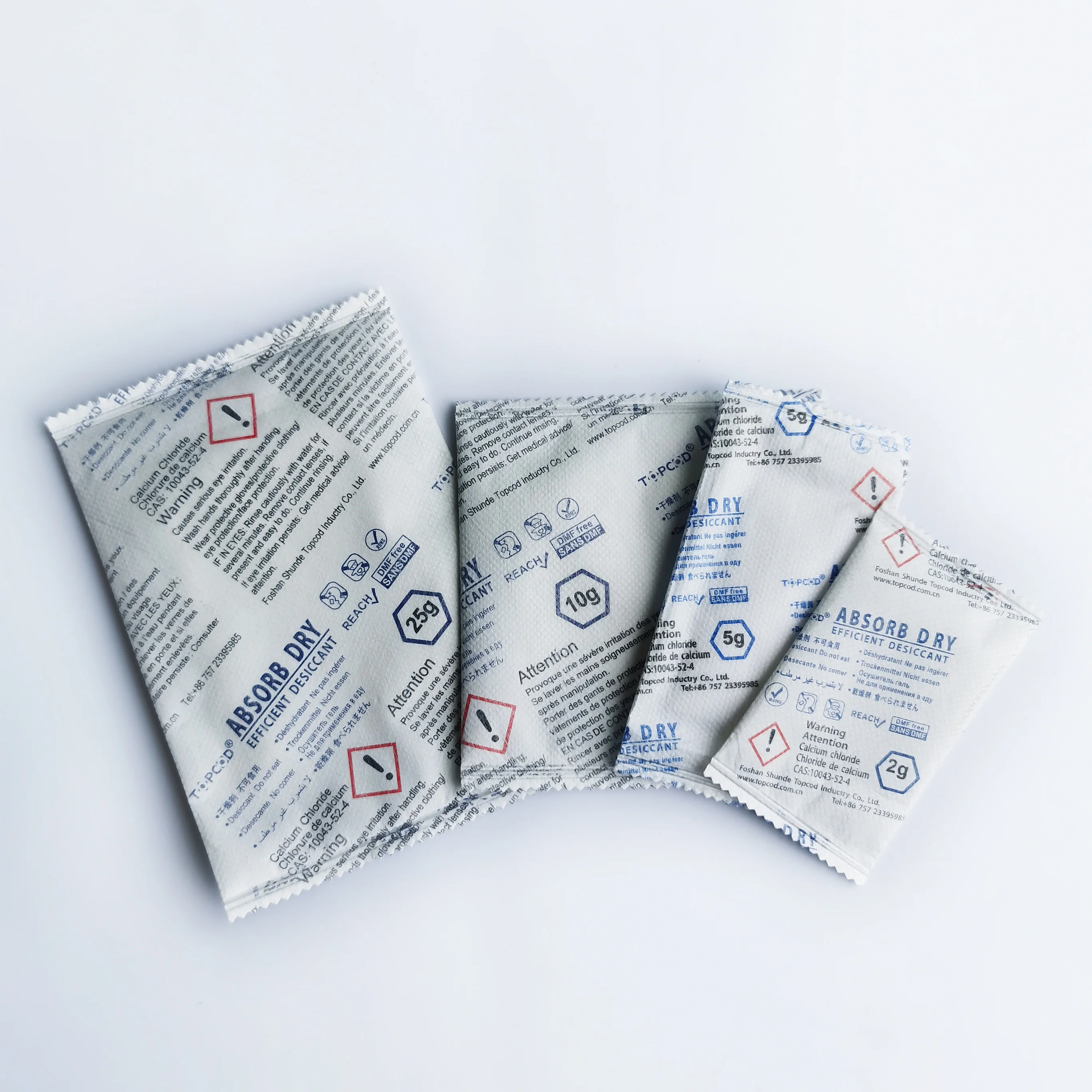 Super Dry Calcium Chloride Desiccant Pouch Used for Leather Product