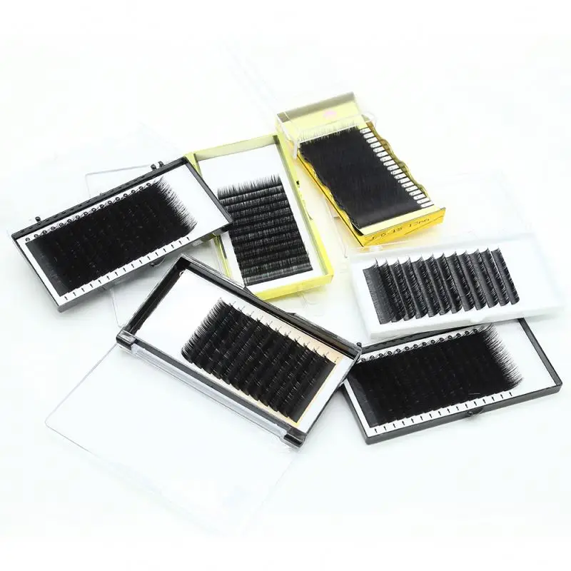 Eyelash Extension Supplies Private Label c d Cc Dd Curl Silk Eyelash Extensions