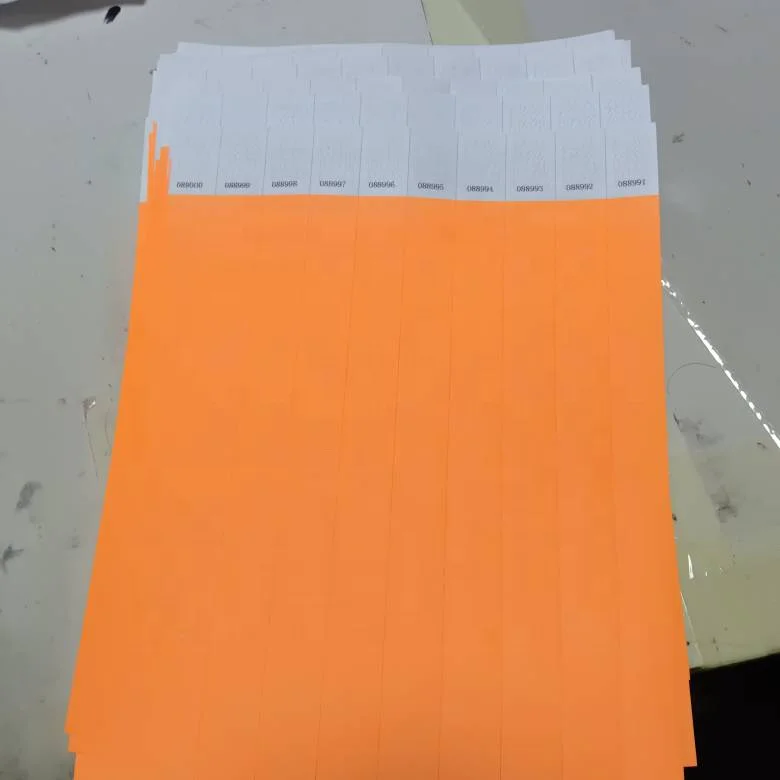 Customized Personalized Waterproof Printing Tyvek Blank Paper Wristband Ticket Bracelets