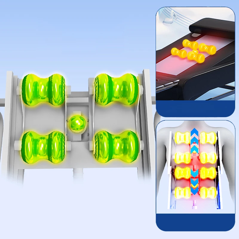 NINGDECRIUS hot stone natural jade roller thermal physical infrared therapy spine electric automatic whole body massage bed