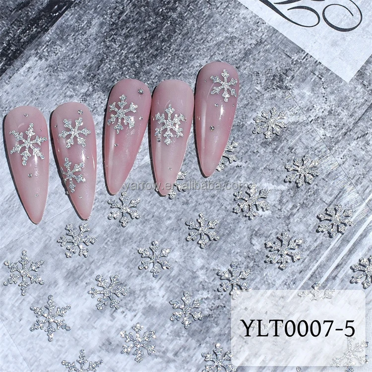 Trendy 3D Silver Broken Diamonds Sticker for Nail Art Star/Butterfly/Snown Shaped Nail Adhesive Decal Manicure sparkling sticker