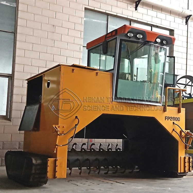 Cow dung window compost turner/crawler compost making machine/recycle equipment for composting