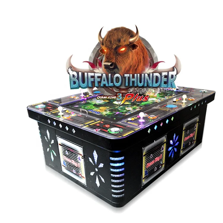 Ocean King 3 plus fish game table Entertainment Buffalo Thunder 8 player fishing game machine