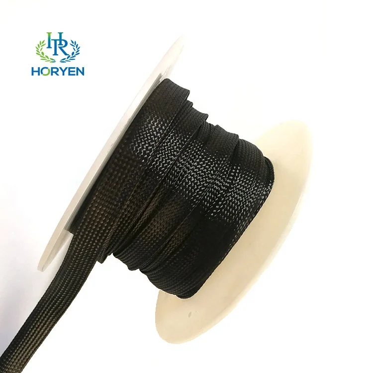 High strength 3k 12mm Carbon Fibre Sleeve braided sleeves for heat resistant