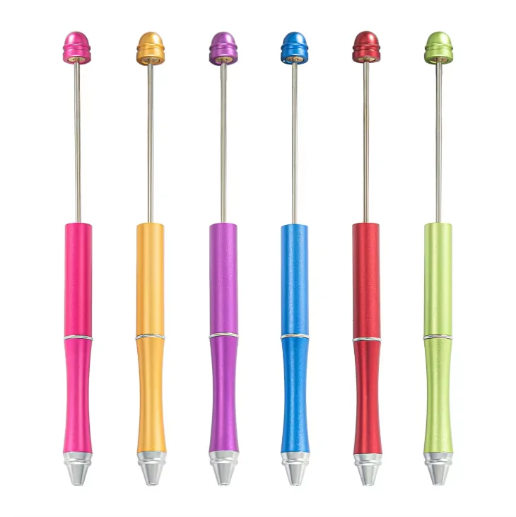 2024 Hot Selling High Quality DIY Blank Bead Pen Decorative Metal Beadable Business & Novelty Logo Pen for Gifts & Promotions