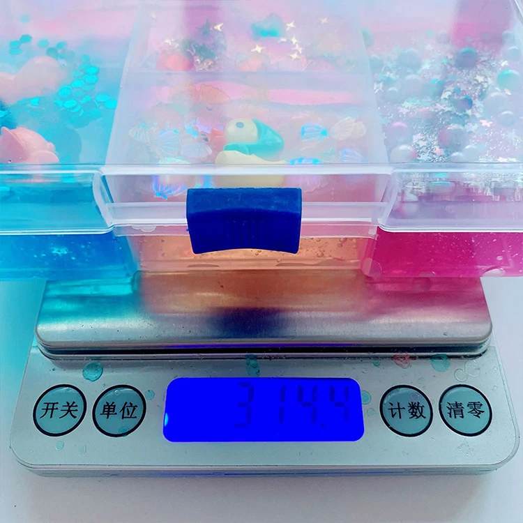 New Hot Sale Soft Slime Clear Colorful Crystal Slime Scented Stress Colorful Silk Slime