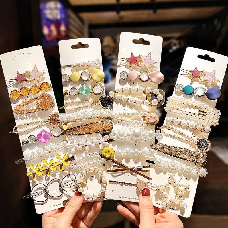 2022 New Hair Clip Jewelry Pearl Hair Clips bling hairpin Barrettes Clip For Women Hair Accessories