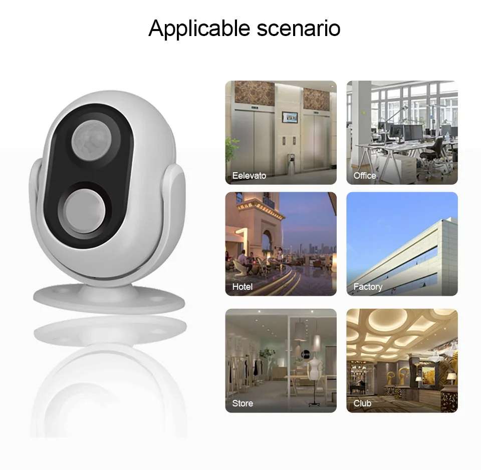 Wireless Guest Welcome Chime Alarm Door Bell PIR Motion Sensor for Shop Entry Company Security Protection Alarm Doorbell