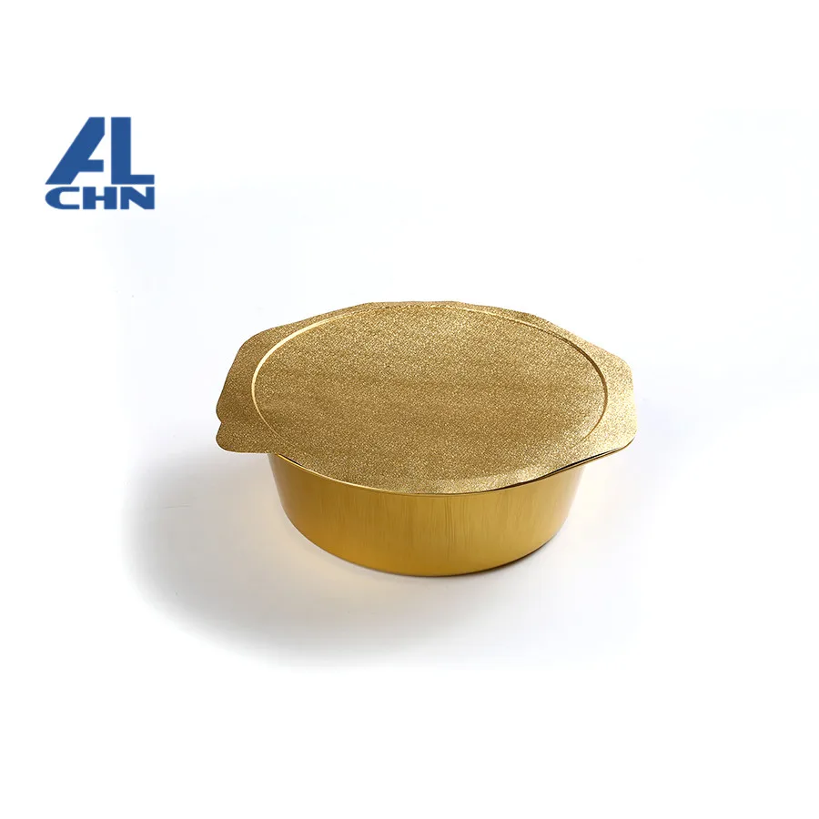 ALCHN High Quality Middle Size Hot Selling Round Disposable Take out oven safe  Aluminum Foil Container food packaging/box