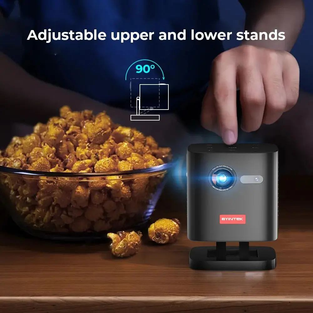 BYNTEK 2022 P19 новейший Android Wifi 3D портативный проектор наилучшей передачи данных Pico DLP Smart Проектор 4K дешевая цена с батареей