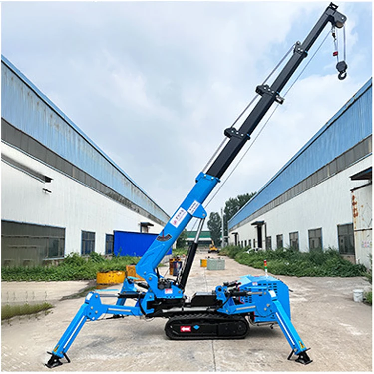 full-slewing boom type spider crane 2ton 5ton 3ton Indoor Outdoor Telescopic Crawler Spider Crane