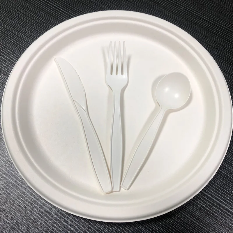 compostable biodegradable pla tableware tableware customized cornstarch pla knife fork spoon disposable compostable tablewar