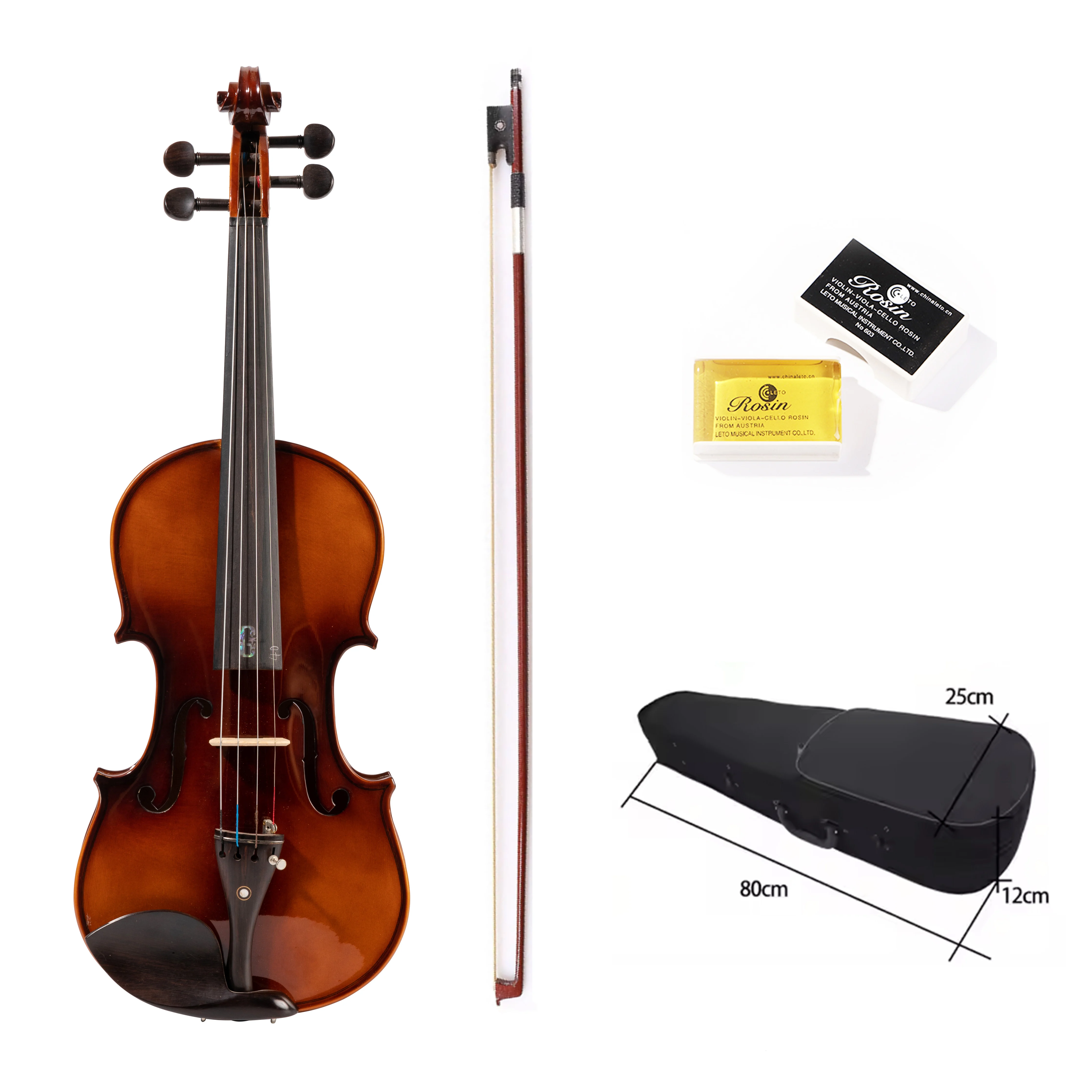 Wholesale 4/4-1/8 V-201 Spruce Solidwood Violin Hot Sales with Violin Case/Bow/Rosin Professional