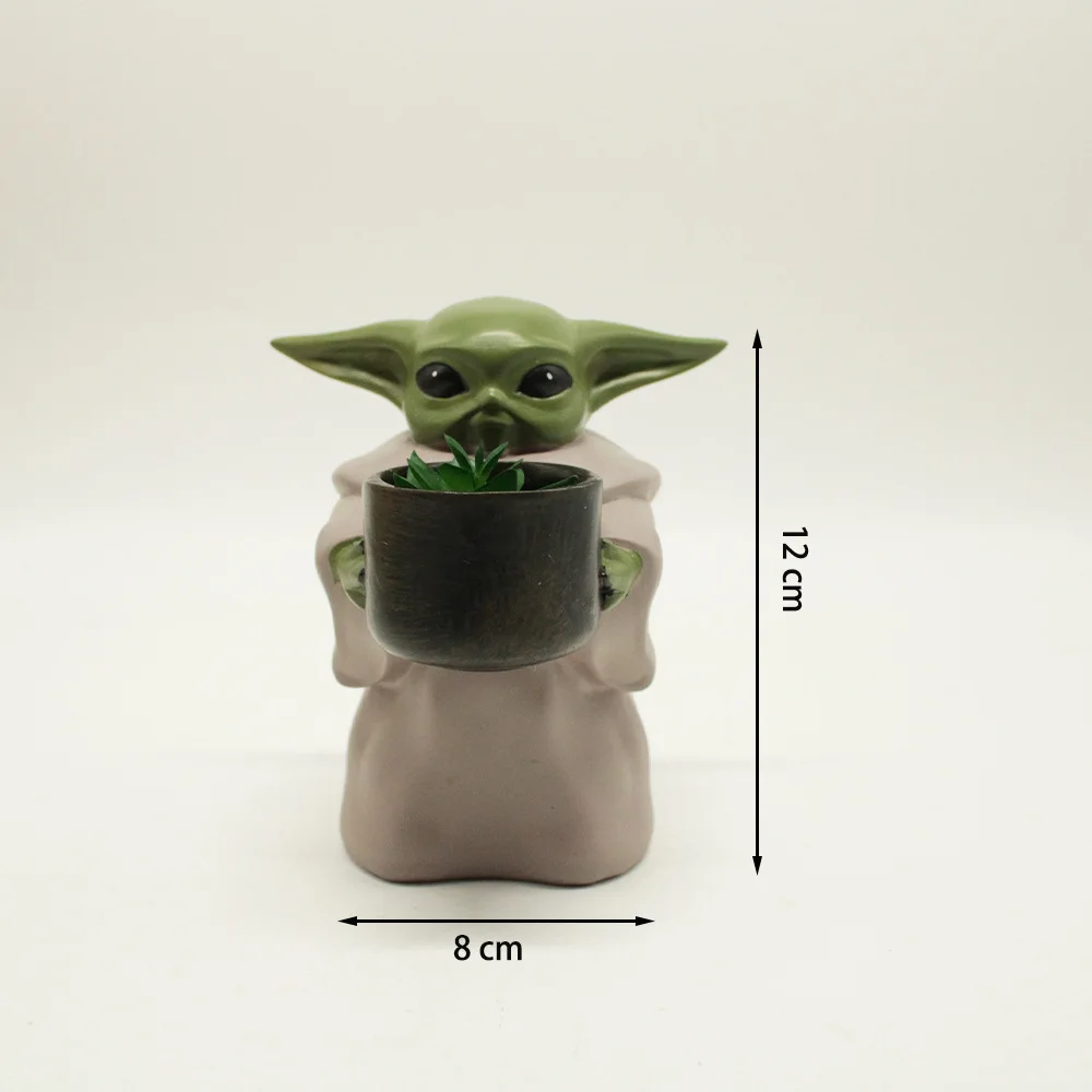  baby yoda small planter pot unique resin ornament succulent pots for Christmas Birthday Gift Home