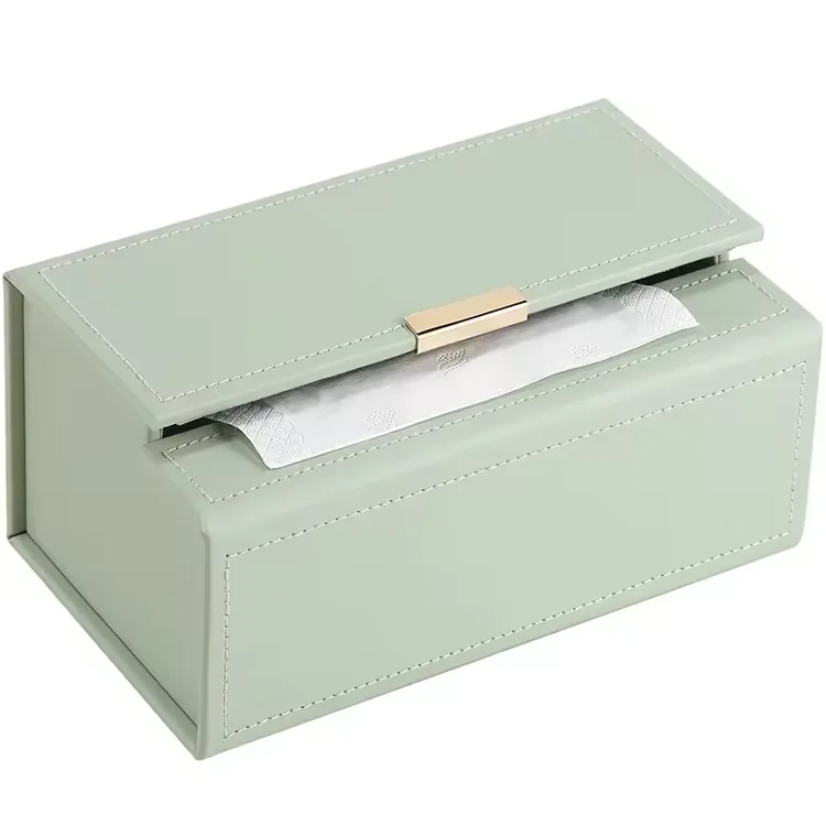 PU Leather Tissue Case Table Tissue Holder Magnet Tissue Box