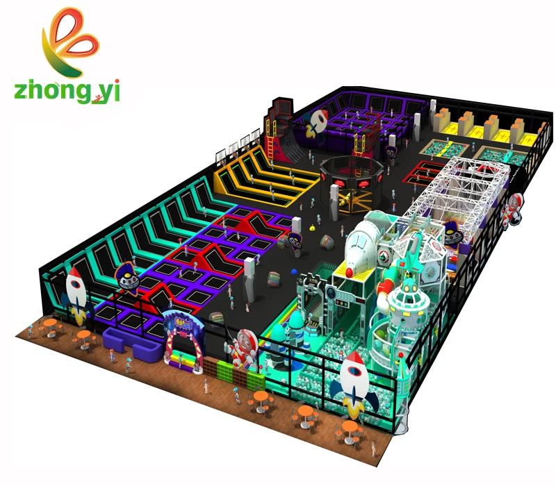 Children Kids Cheap Indoor Play Trampoline Park trampoline With Bungy Mat