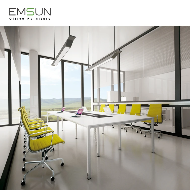 EMSUN Factory Price Customized Office Furniture Modern  Large Conference Table Design For 12 Person