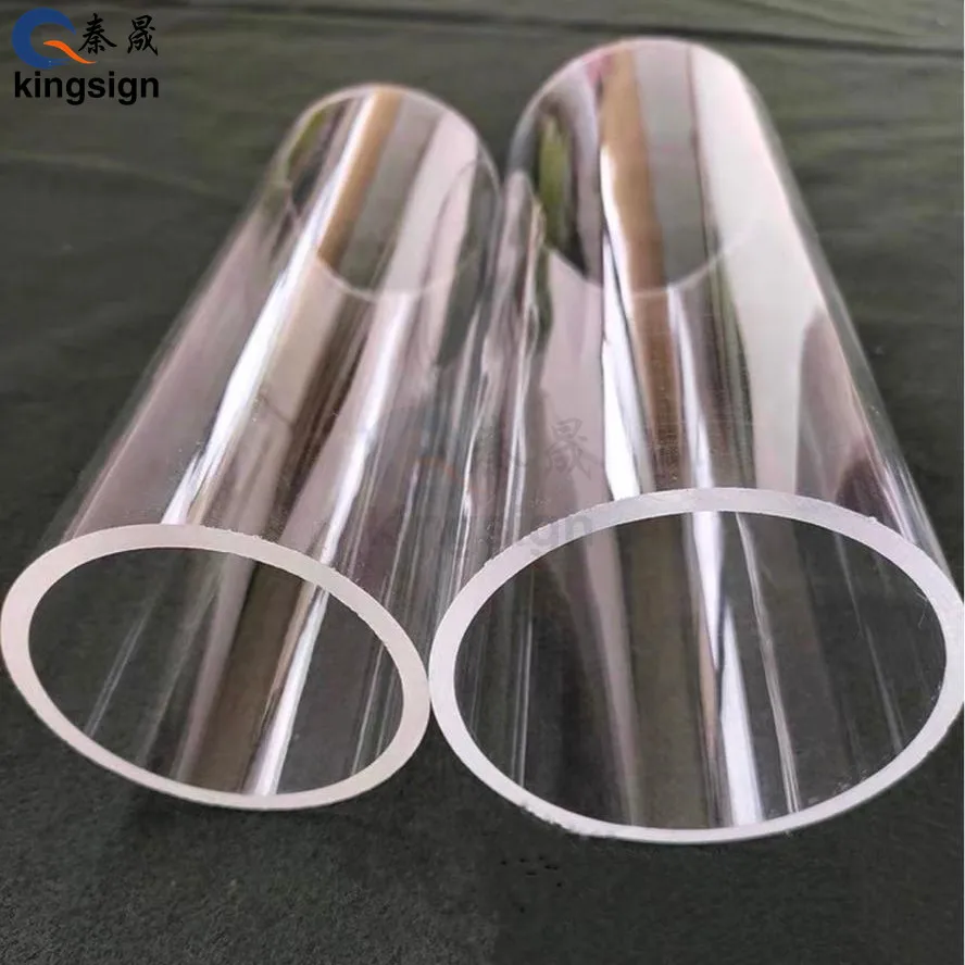KINGSIGN high quality 100mm 200mm 300mm diameter plexiglass tubes flexible acrylic tubes