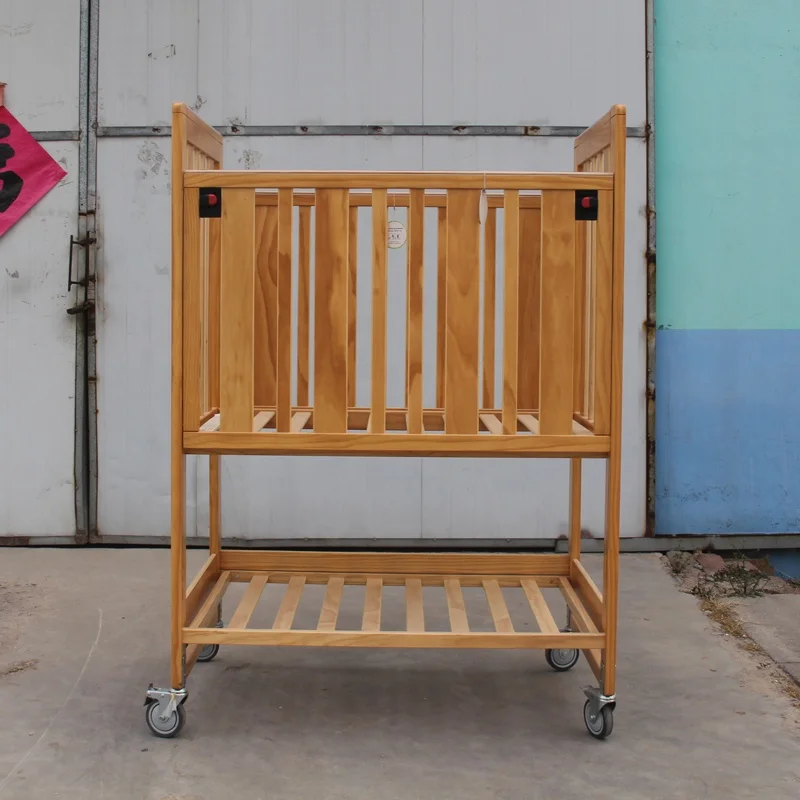 Custom latest design Australian baby cribs bed solid wood drop side cot