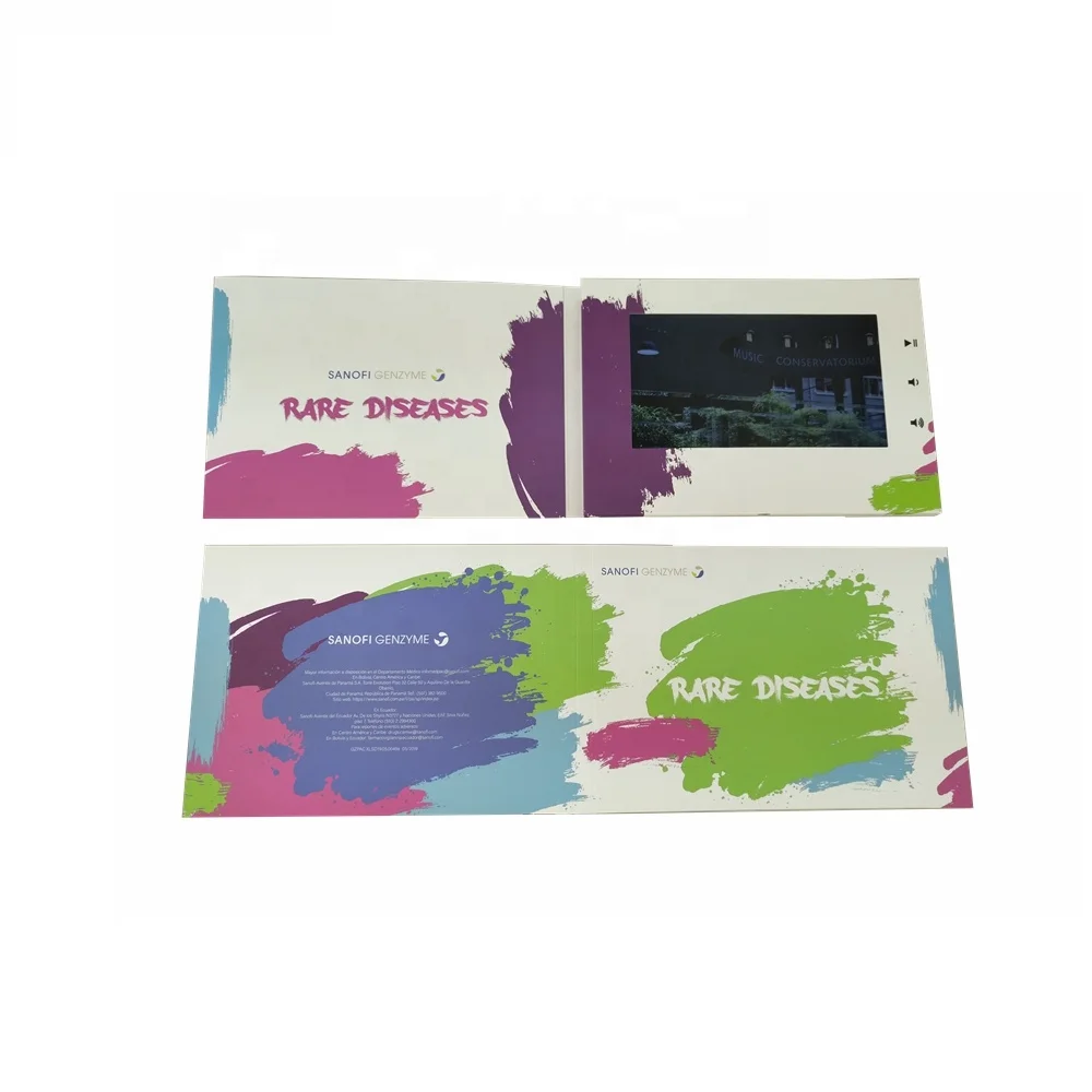 2021 Lcd Screen TFT Video Greeting Card/Advertisement Lcd Autodyne Video Brochure/Business LCD Card