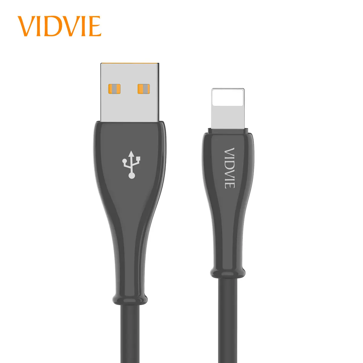 2021 Latest 2.4A 100cm Data Cable for iPhone IOS Devices, Soft Silicon Cable Ceramic Plug Material Charging Cord, VIDVIE CB492i