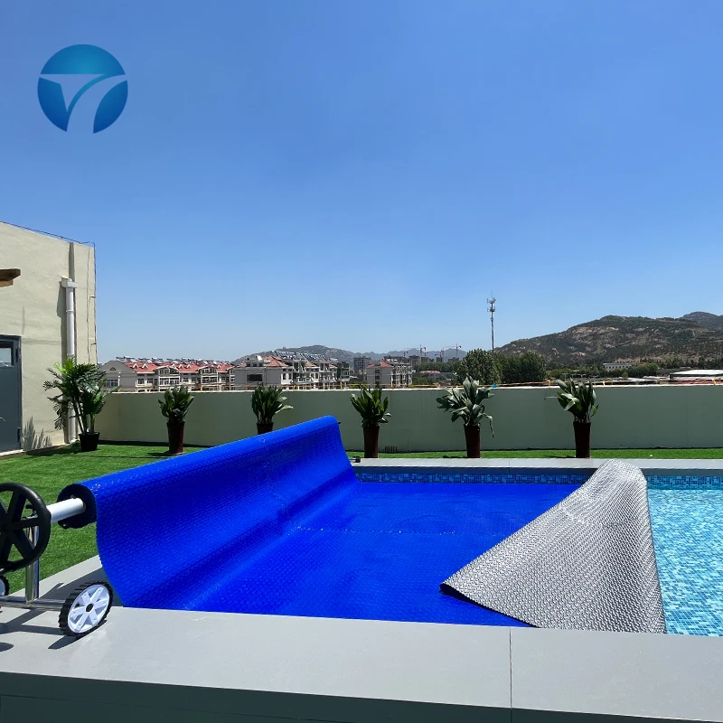 Automatic above polycarbonate ground swimming pool solar cover sheet roller solar pool cover for sale
