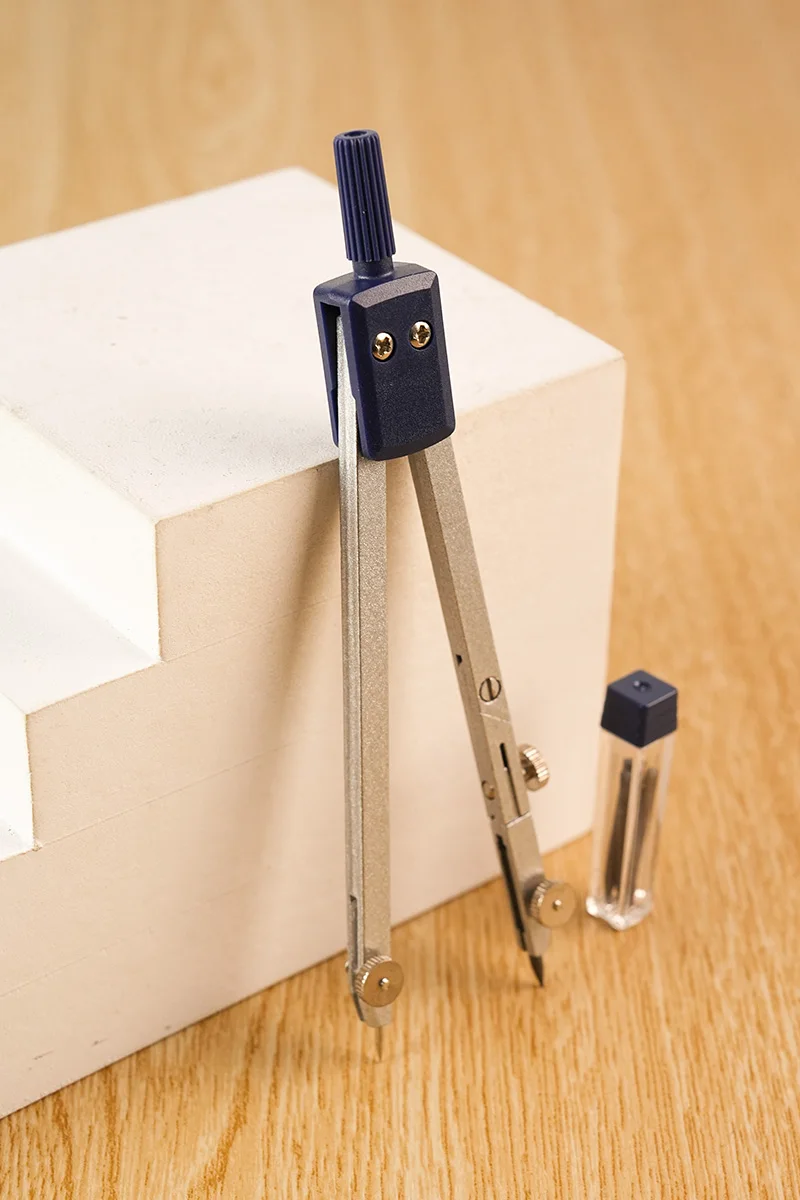 Wholesale engineering design drawing instrument drawing with pencil pencil compass set of metal compasses