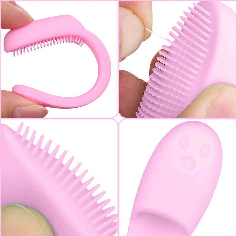 Face Exfoliator Blackhead Acne Pore Finger Brush Face Pore Cleaner Finger Brush Face Wash Brush for Deep Cleaning Skin Care