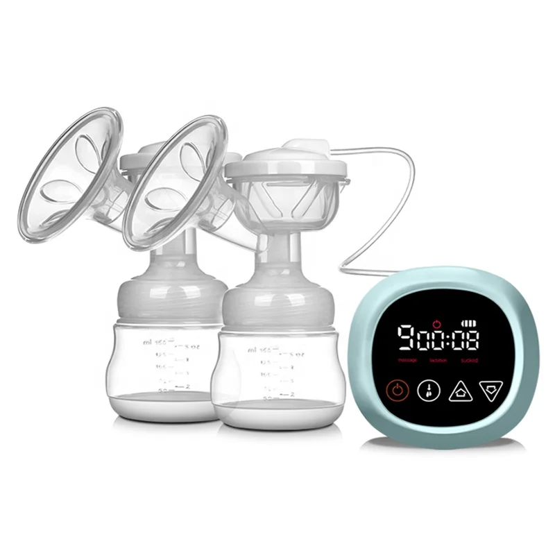 BPA free Rechargeable Double Electric Breast Pump Portable Strong Suction Breastfeeding Pump