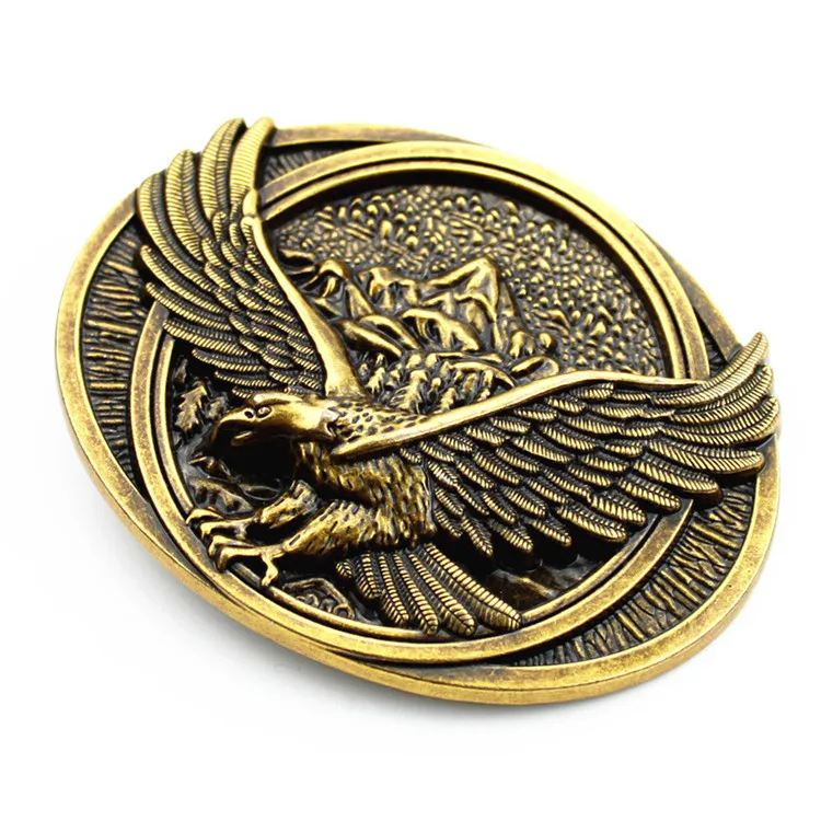 Мужская пряжка для ремня с логотипом на заказ 40 мм пряжка для ремня из сплава пластина с орлиным крылом гладкая пряжка для ремня