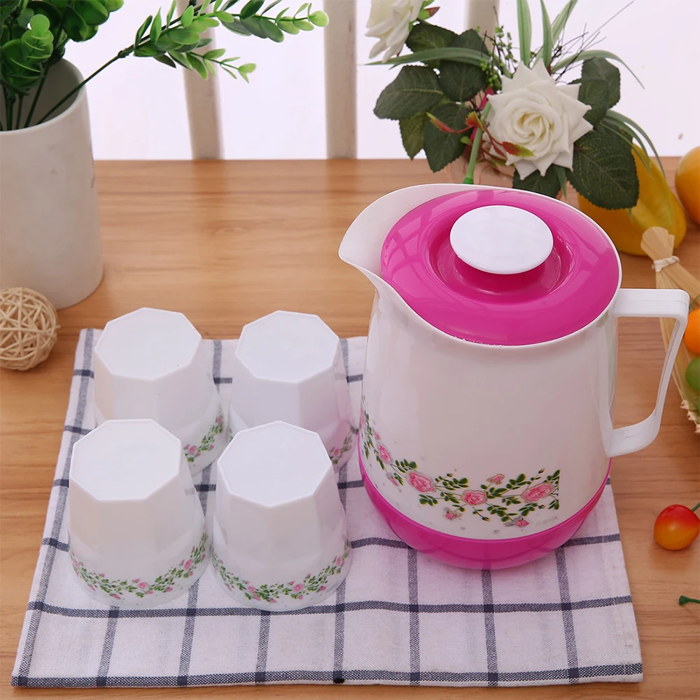 Drinkware food grade 1.2L plastic water jug with custom printed logo,water pots and kettle