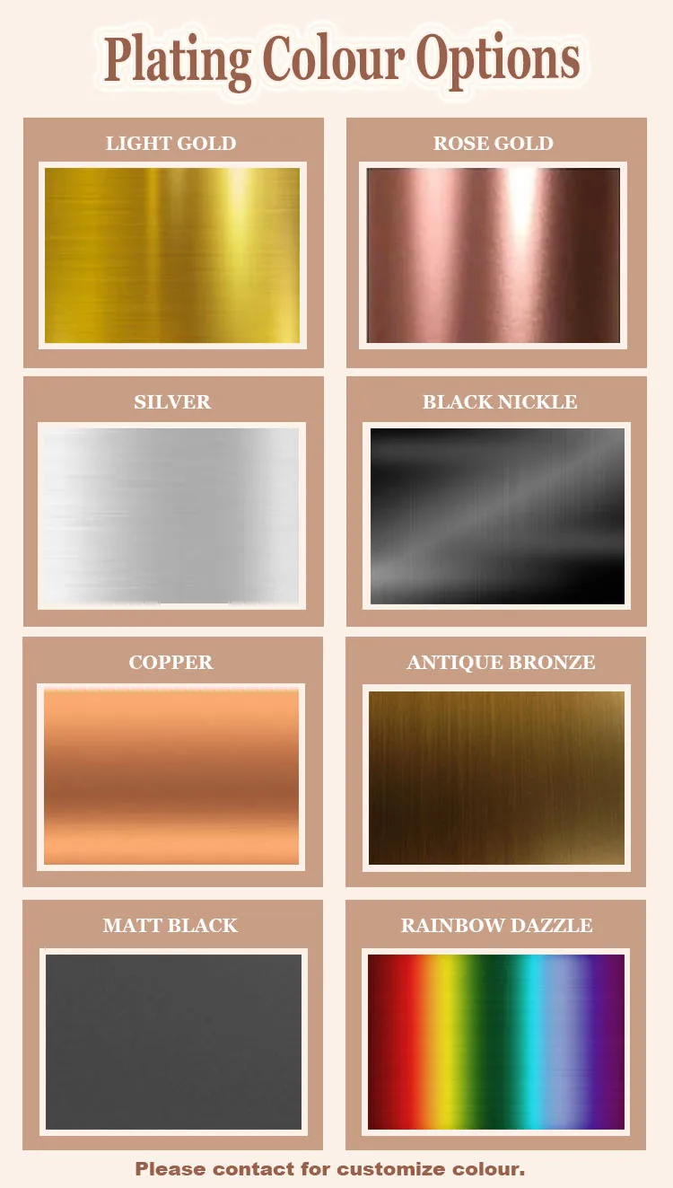 Plating colour options