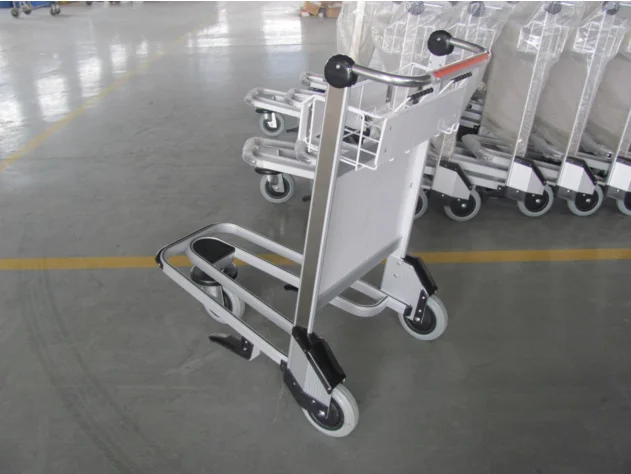 Airport trolley with break Aluminum/stainess steel luggage cart