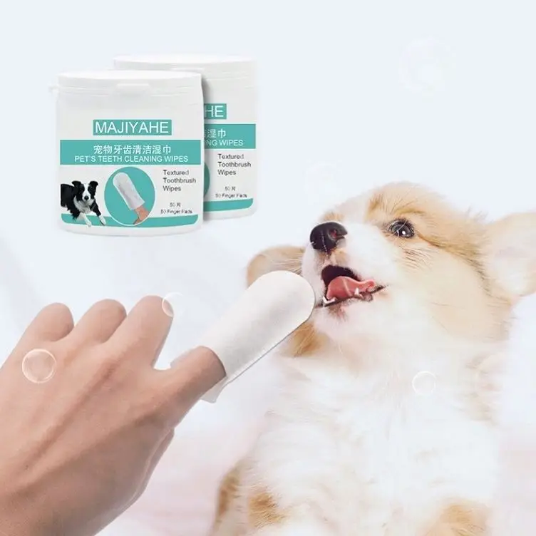 Pet оральный секс игрушка собака Кот зубного камня остатки пищи удалить животных зубная щетка палец влажной для питомца