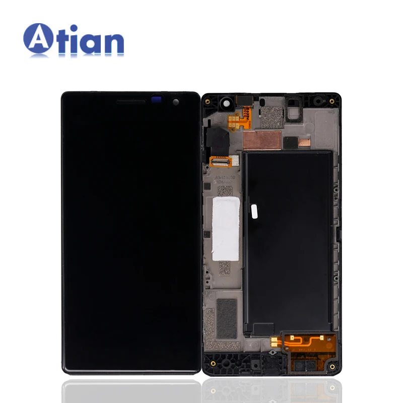 подставкой и отделениями для карт для Nokia Lumia 730 дисплей Lumia 735 ЖК-дисплей с цифрователем вода и рамкой для Nokia 735