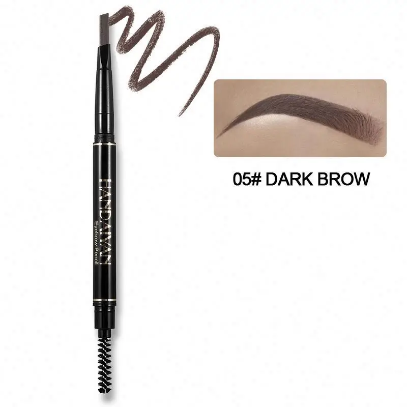 HANDAIYAN 5 Colors Eyebrow Pencil Enhancers Waterproof Two Headed With Brush Custom Private Label