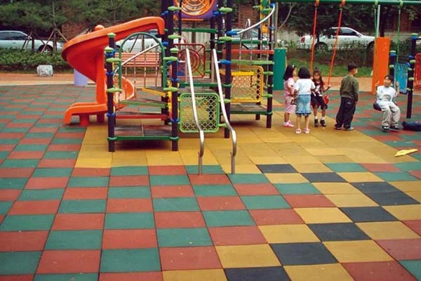 Outdoor Indoor Playground Rubber Tile / Fitness Rubber Mat / Gym Rubber Floor