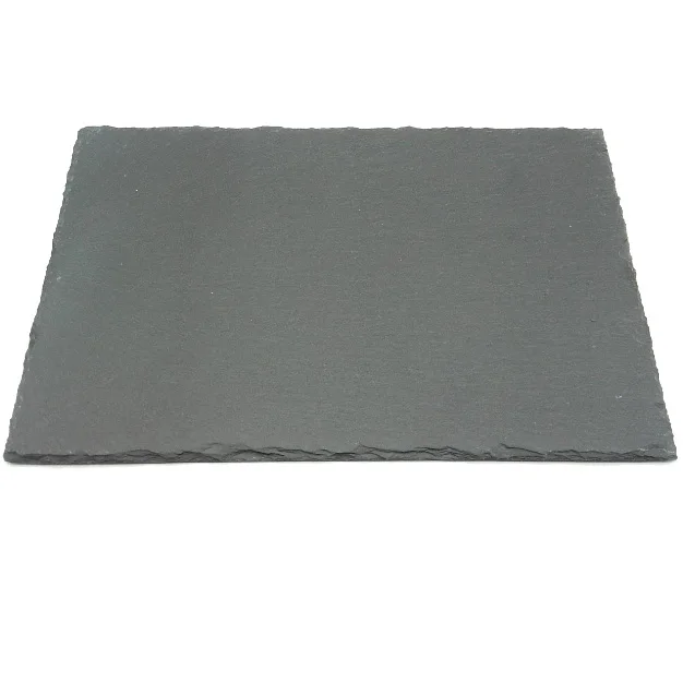 Wholesale Large Black Slate Board Stone Cheese Serving Tray Slate Platter For Food