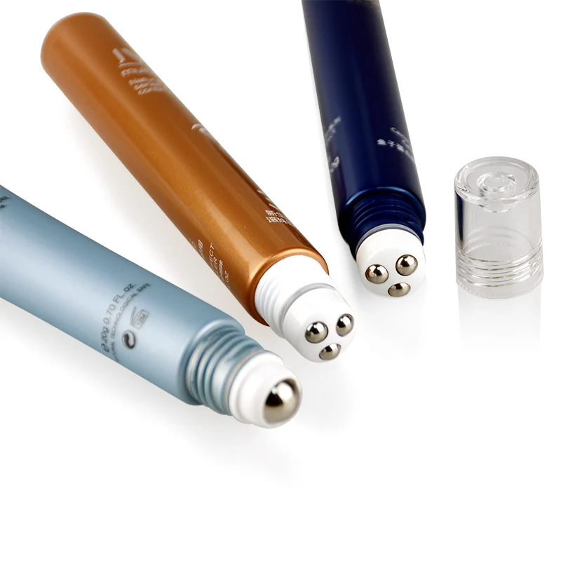 good quality 19mm diameter empty eye cream tube hollow pe plastic cosmetic roller ball applicator pe tube