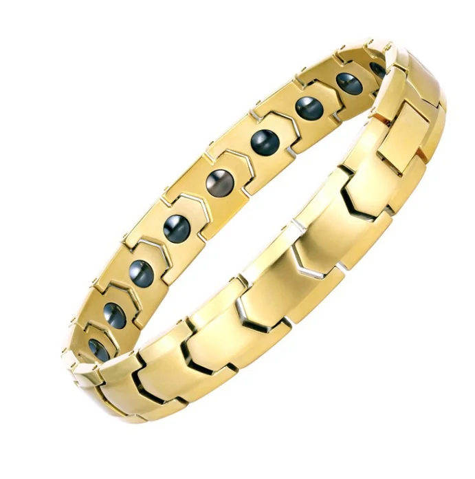 Gold best selling health bio magnetic energy bracelet health medical