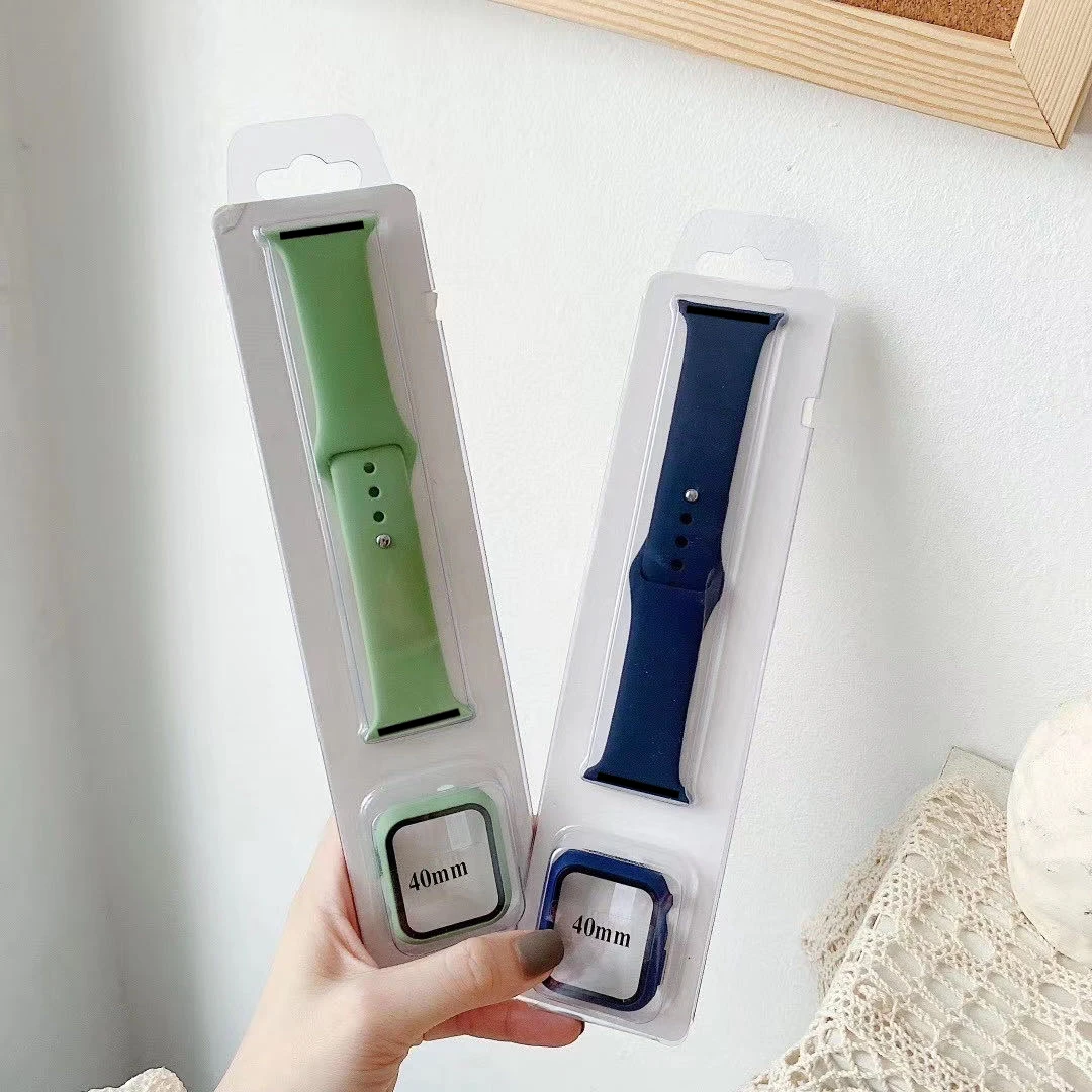 Ремешок силиконовый для Apple iWatch series 6 5 2 3 4 SE T500 W26 38 мм 40 42