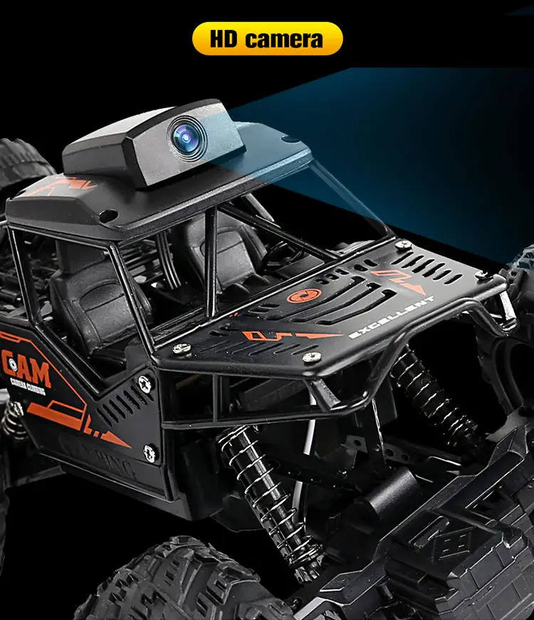 Factory new arrival 2.4Ghz 1/18 App Control Alloy 4Wd Rc Toys Climbing Car Radio Control Toys With Wireless HD RC Camera Cars